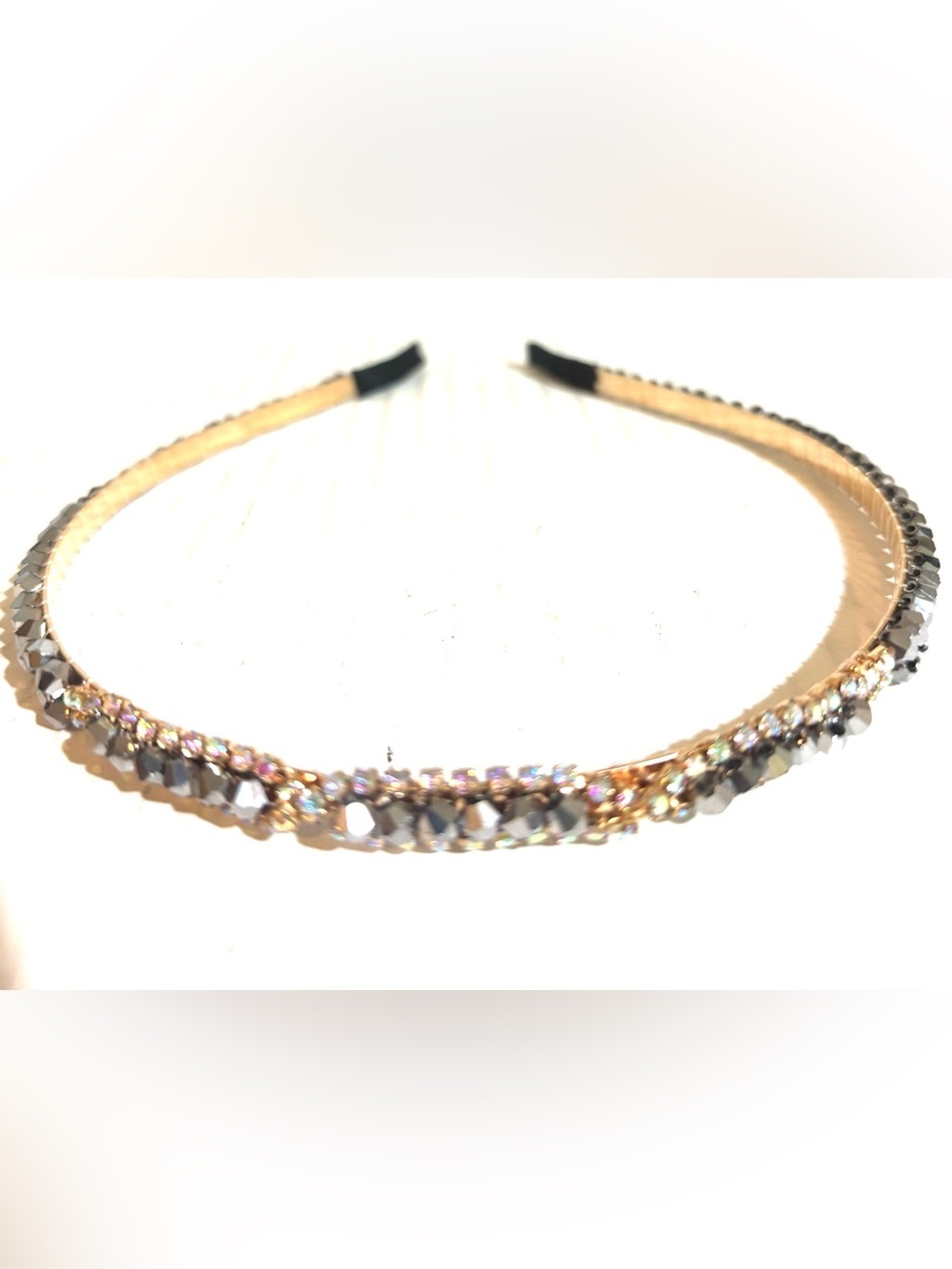 Gold Crystal Embellished Headband - Women Accessories